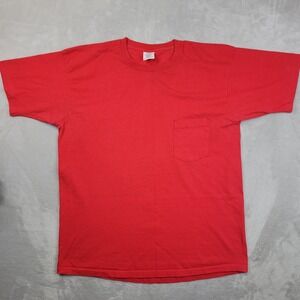 Vintage GAP Shirt Mens XL Red‎ Pocket Tee Single Stitch Made in USA 90s Classic